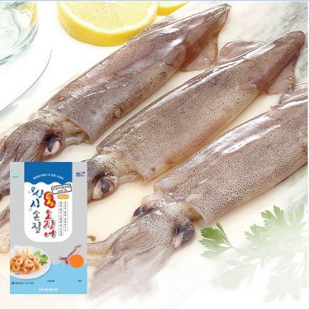 [유성] 국내산 손질통오징어 280g×7팩, 총 14미 (팩당2미)