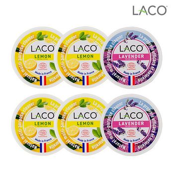 프랑스 LACO 라코세정제(레몬X4+라벤더X2)+전용스펀지X6