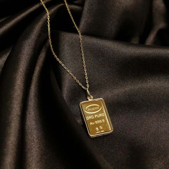 우노아레 24K 5g 포르투나(Fortuna) 골드바 목걸이(24K 5g+18K 4.14g) 2