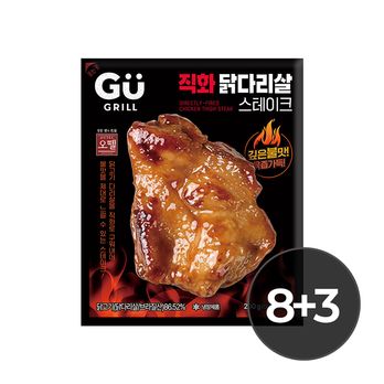 (방송중 혜택 3팩 더!)오뗄 규그릴 직화 닭다리살 스테이크 8+3팩