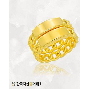 [한국자산금거래소]KAGE 24K 순금 골드바 체인 쌍지