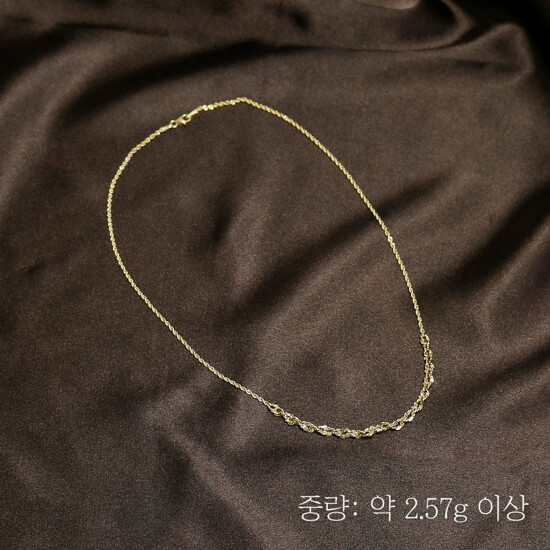 {골든클레프} 18K 하프 링크 로프 체인 목걸이 2