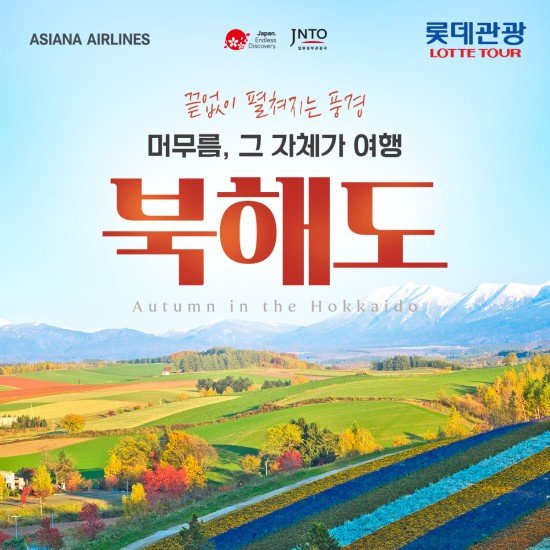 [롯데관광] 프리미엄 단풍 여행 북해도 상담예약 (3박 4일)