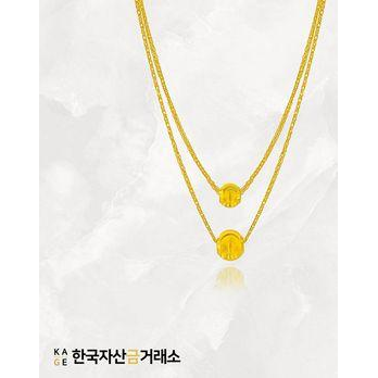 [한국자산금거래소]KAGE 24K 순금 트리플 볼 목걸이