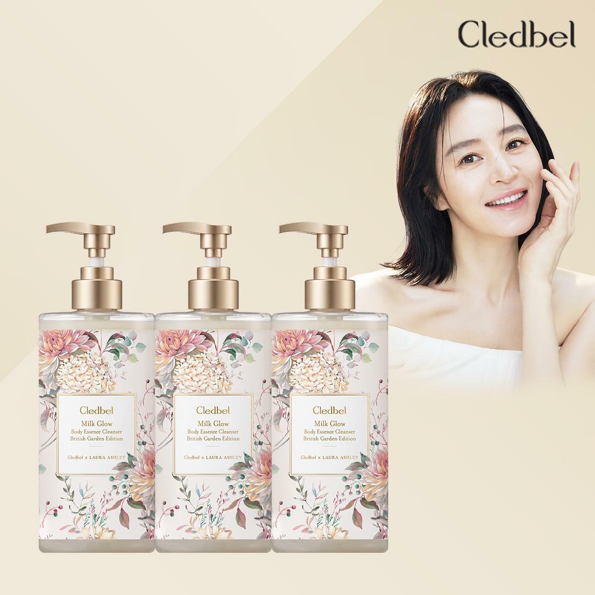 [삼성카드5%할인]끌레드벨 밀크글로우 바디 에센스클렌저 400g *3병 