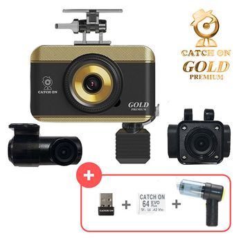 특허받은 캐치온 골드 프리미엄 블랙박스 64GB 4채널 (3채널+페달)