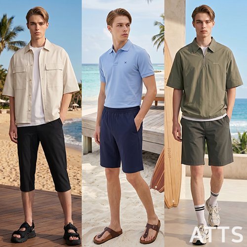 [엣츠] ATTS 26SS 남성 에센셜 아이스 숏츠 팬츠 3종