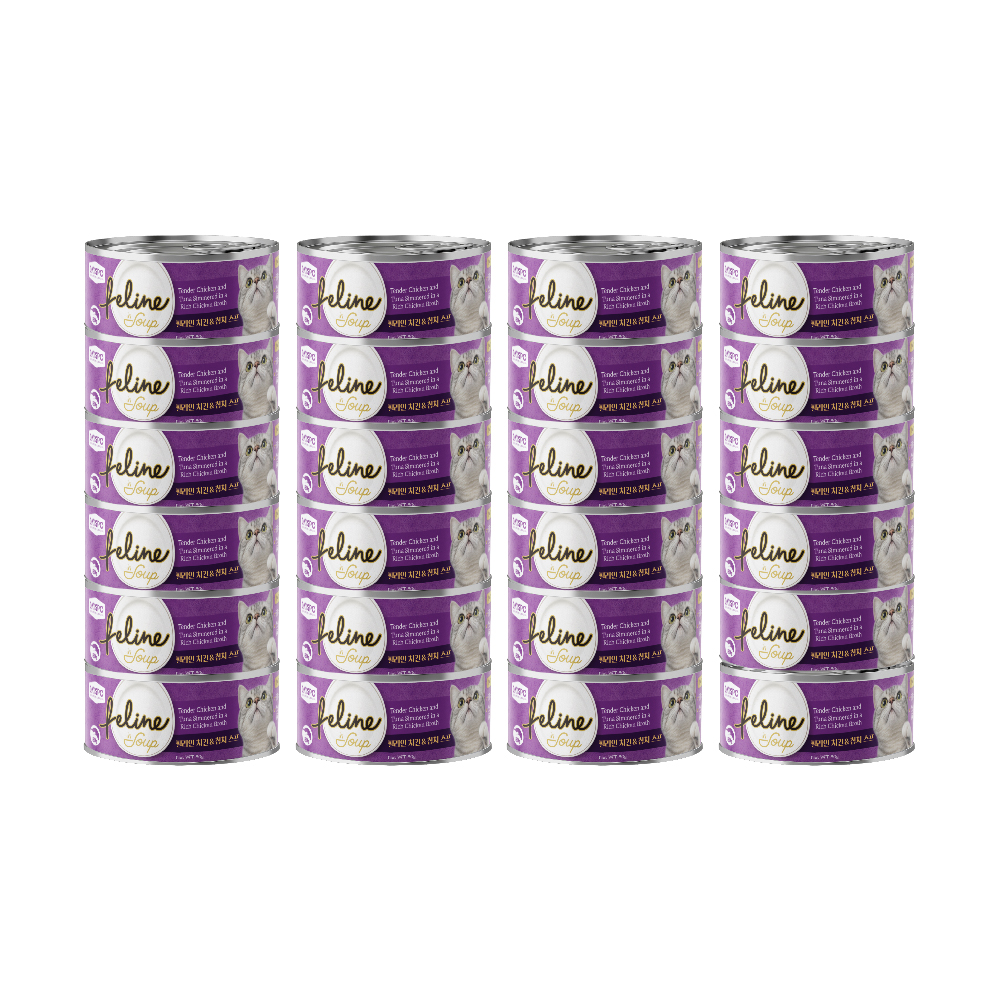 데이스포 필라인 수프 치킨&참치 80g x 24캔