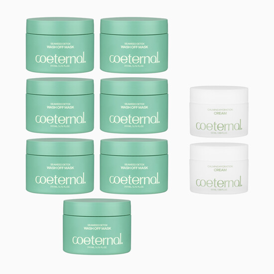 [코이터널][아쇼라 패키지] 워시오프 마스크 200ml 7개 + 카밍크림 50ml 2개