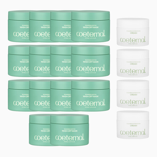 [코이터널][완벽 더블 패키지] 워시오프 마스크 200ml 14개 + 카밍크림 50ml 4개