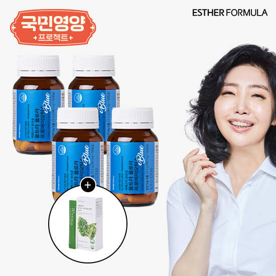여에스더 유산균 블루 4병(8개월) + 컬리케일 1박스