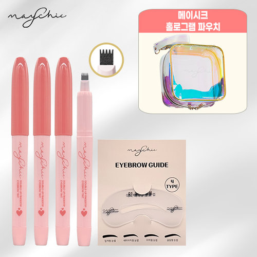 [방송에서만] 메이시크 더블업 핑거팁 아이브로우틴트 스페셜 패키지(아이브로우 틴트 4 + 파우치1 + 가이드)