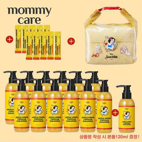 [홈앤쇼핑 단독최초] 마미케어 애사비 클렌저 완벽더블패키지(200ml x 12+ 2ml x 10+가방 1종)