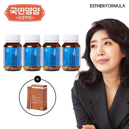 여에스더 국민영양프로젝트 유산균 블루 4병(8개월) +카무트 발효 효소 1박스