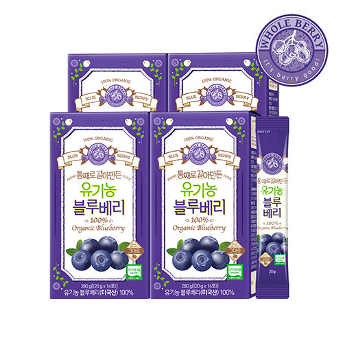 홀베리 통째로 갈아만든 유기농 블루베리 4박스(총 56포)