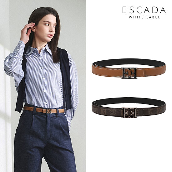 ESCADA 모노그램 가죽벨트 2