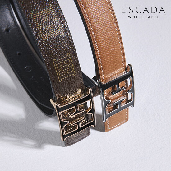 ESCADA 모노그램 가죽벨트 4