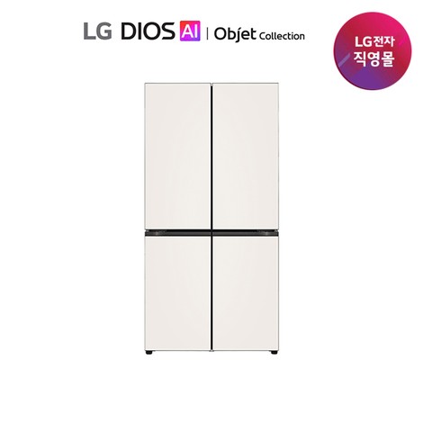 LG 디오스 AI 오브제 글라스 4도어 냉장고 1등급_H876GBB031