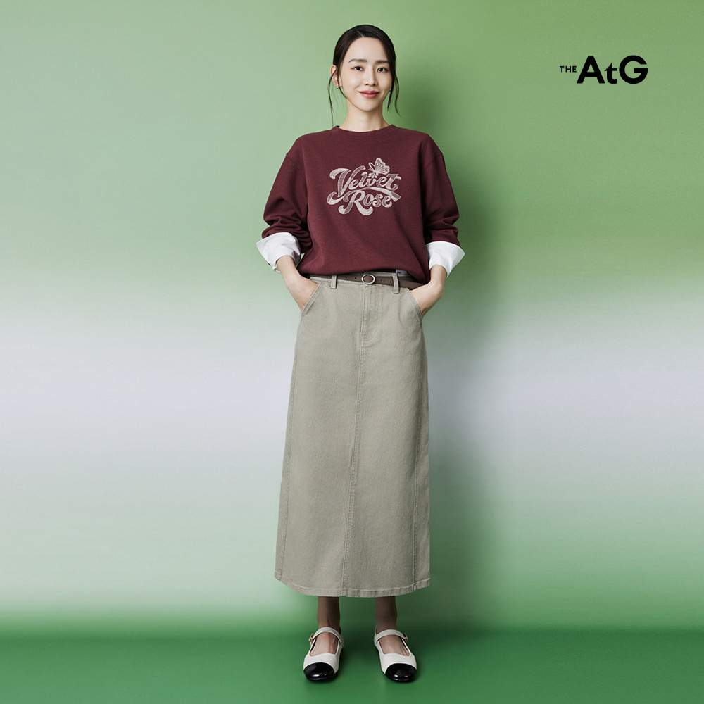 [미리주문10%] 26FW 커브드 데님 스커트 1종 (+스웨이드 벨트)