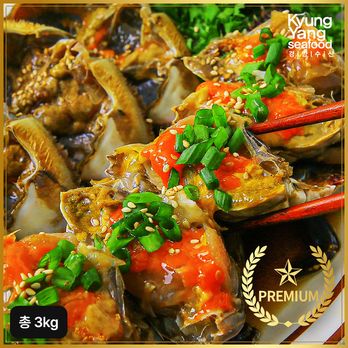 [방송중양념꽃게장] 알배기 간장꽃게장 1.5kg 2통, 양념 꽃게장 500g 1통