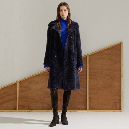 [방송에서만 5만원 세일] 리오벨 25 FW 호주산 양모 100% 더블 버튼 롱코트 3
