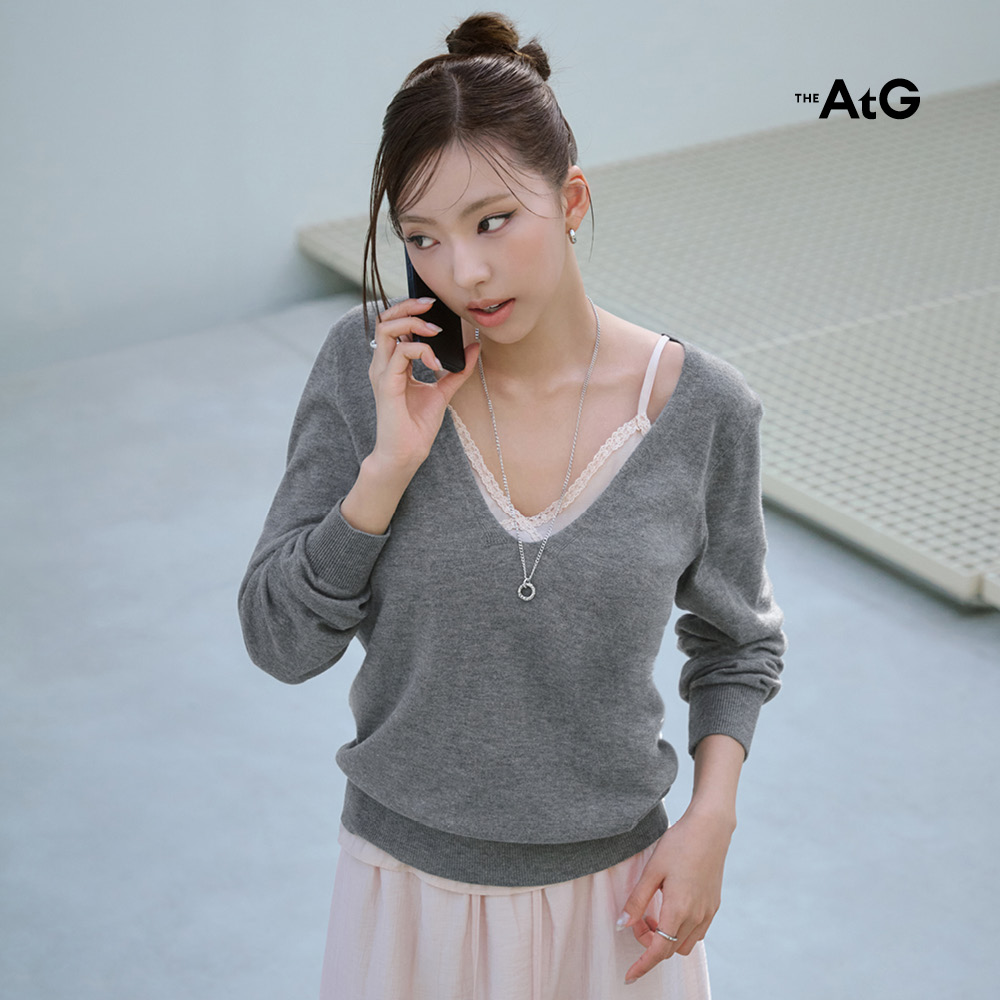 26F/W 워셔블 울혼방 딥 브이넥 니트 3종 3