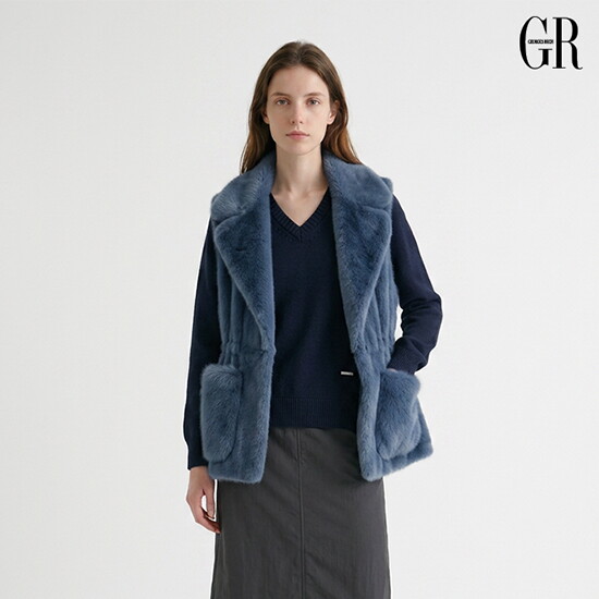 26FW Faux 밍크 셔링 베스트 2