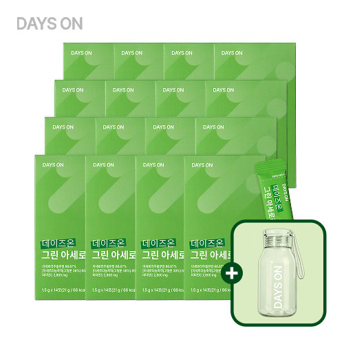[방송에서만][더블]데이즈온 그린 아세로라C 16박스+텀블러1개(1.5g x 14포 x 16박스+텀블러 1병)
