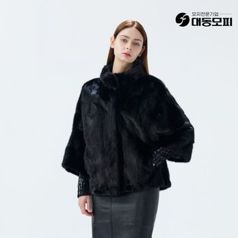 (역시즌)대동모피 휘메일 풀스킨 밍크 재킷(블랙)