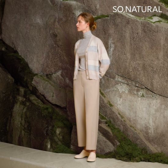 쏘내추럴 26FW 소프트 커브드 크롭 팬츠