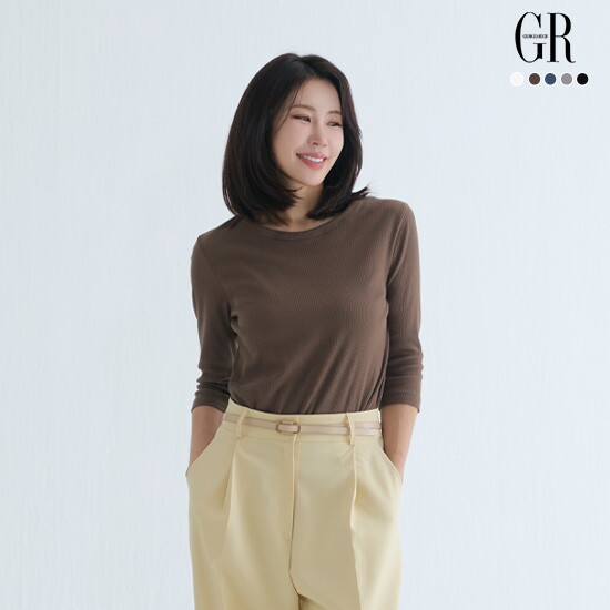 26FW 꼼드코튼 블렌딩 7부 티블라우스 5종 3