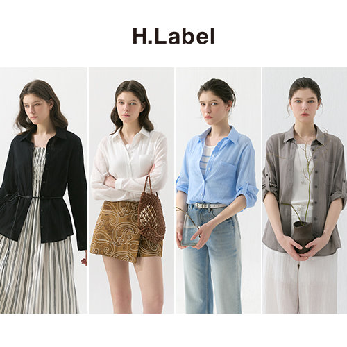 [방송에서만 10%할인][H.LABEL] 26 Pre-fall 모슬린 코튼 100 셔츠 3종 + 탑 블라우스 1종