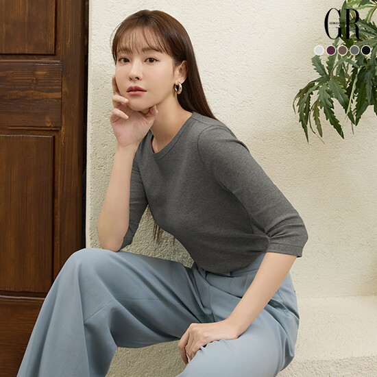 26FW 꼼드코튼 블렌딩 7부 티블라우스 5종