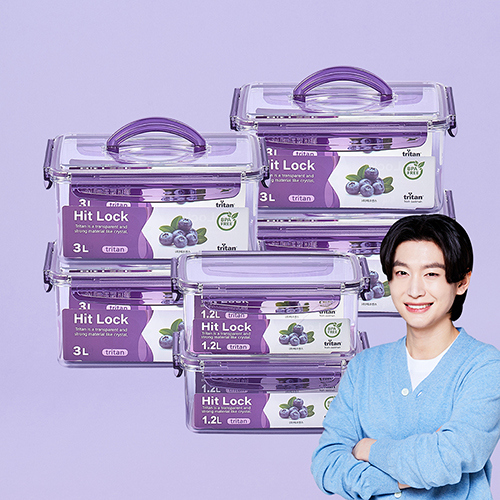 [에코센스 히트락] (대용량 특별 구성)에코센스 히트락 올트라이탄 밀폐용기 6종