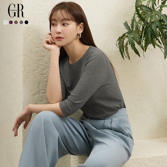 26FW 꼼드코튼 블렌딩 7부 티블라우스 5종 2
