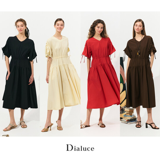 [론칭가 89900원] 디아루체 26 SS 드로우스트링 시어서커 원피스