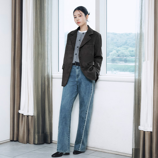 [미리주문10%]26FW 레이스 트랙 커브드 데님 2