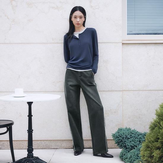 [미리주문10%]26FW 레이스 트랙 커브드 데님
