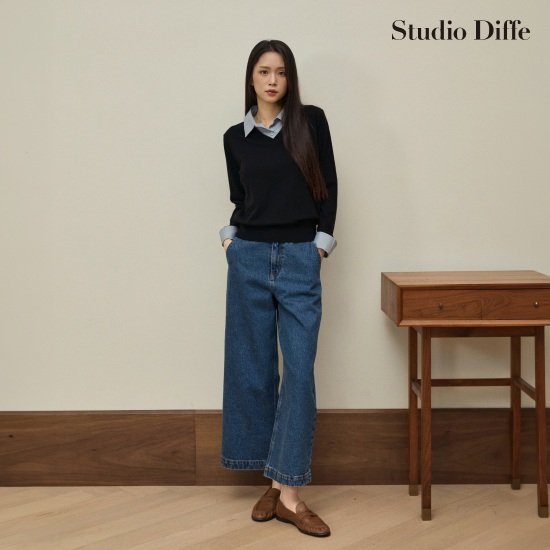 스튜디오디페 26FW 데님 와이드 팬츠 2종 2