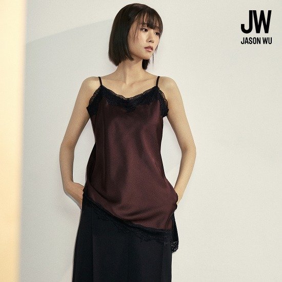 제이슨우 26FW Boudoir 새틴 레이스 슬립 캐미솔 2종 (아이보리 공통 + 블랙 or 브라운 택1) 3