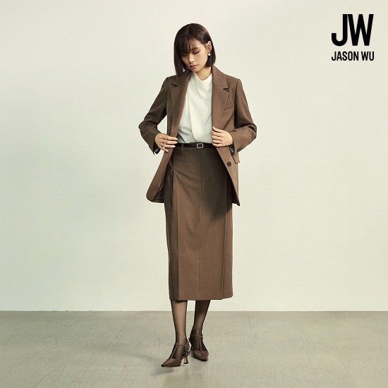 제이슨우 26FW Nadine 어텀 링클프리 라운드 턱 스커트 (2 COLORS)