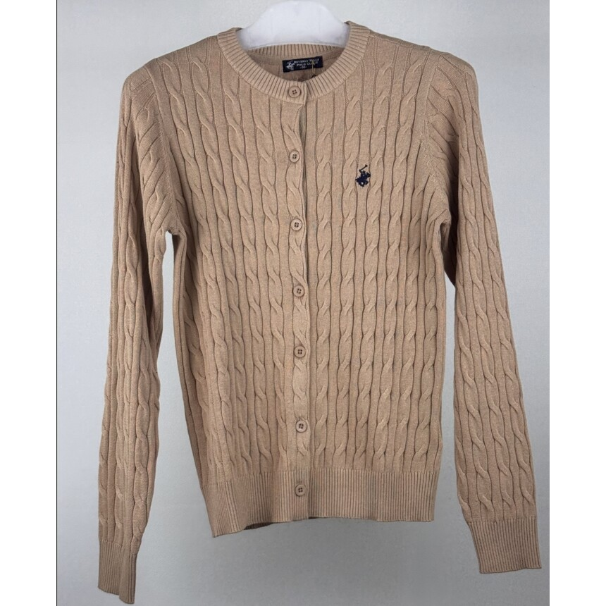 (C)비버리힐스폴로클럽 26FW 여성 아이코닉 코튼 케이블 가디건 2종 2