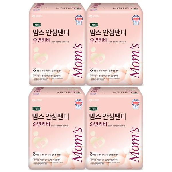 맘스안심팬티 순면커버 8개입X4개