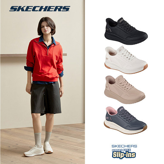 스케쳐스 26FW 최신상 여성용 밥스스쿼드 슬립인스 워킹화 2