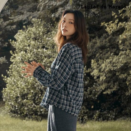 라삐아프 26FW 프린지 멀티 체크 아우터 셔츠 1종 2