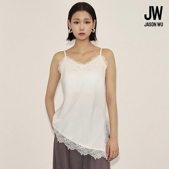 제이슨우 26FW Boudoir 새틴 레이스 슬립 캐미솔 2종 (아이보리 공통 + 블랙 or 브라운 택1)