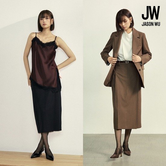 제이슨우 26FW Nadine 어텀 링클프리 라운드 턱 스커트 (2 COLORS) 3