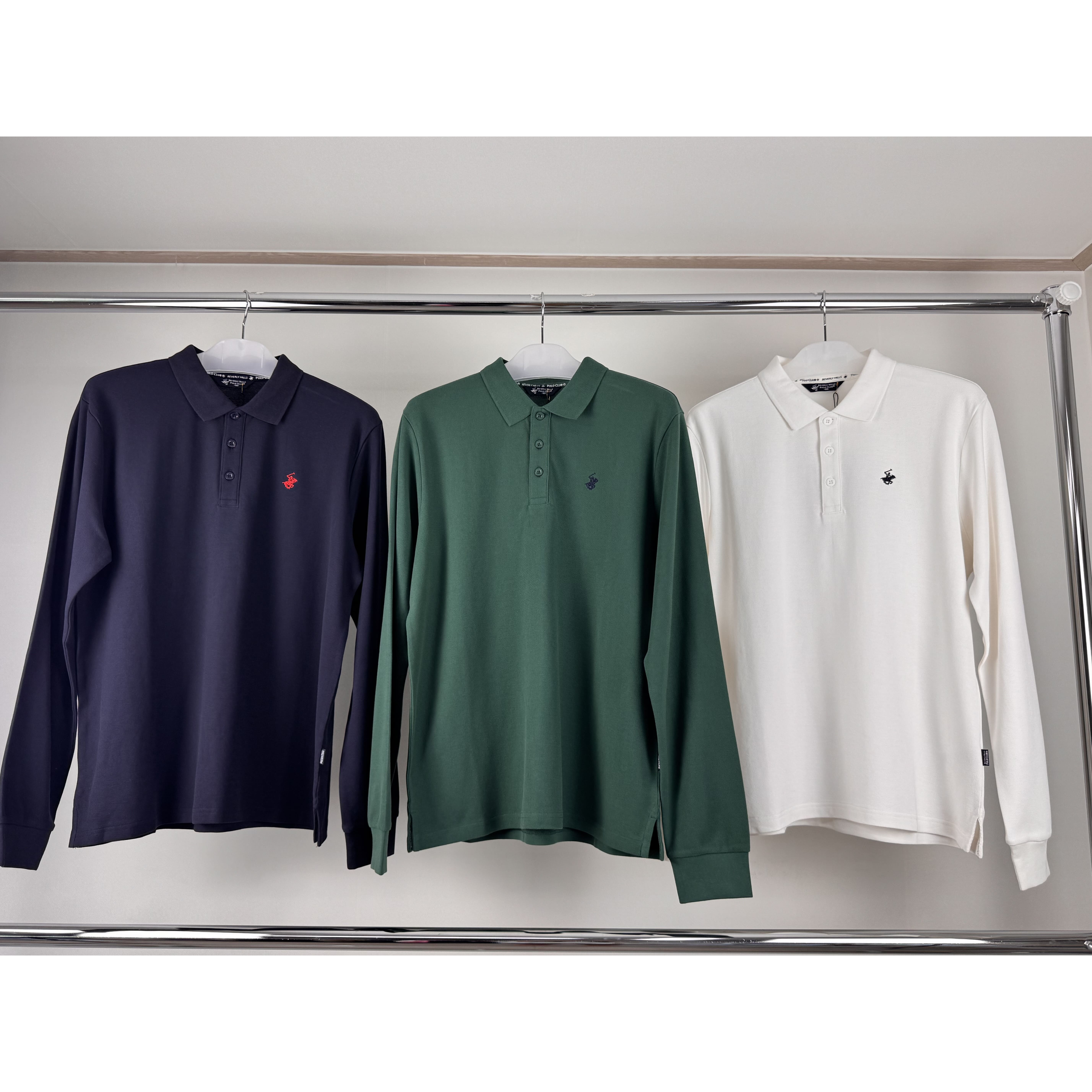 (B)비버리힐스폴로클럽 26FW 남성 롱슬리브 PK 티셔츠 3종