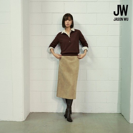 제이슨우 26FW Madison FAUX 스웨이드 스커트 (2 COLORS)