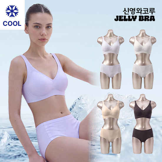 젤리브라 핫썸머 아이스 메쉬 모아핏 브라팬티 끈형 4세트